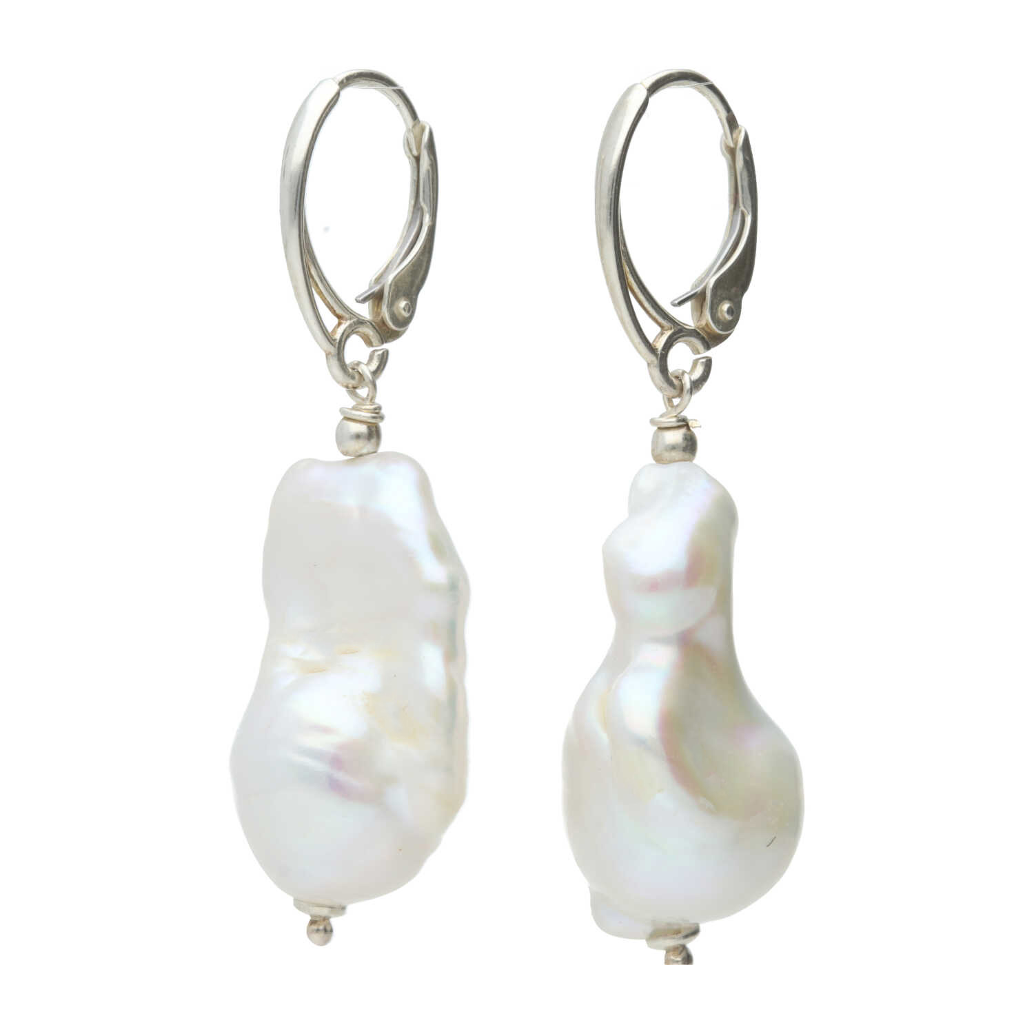 Oorbellen Parel B13 - Sterling Zilver - Keshi Parels