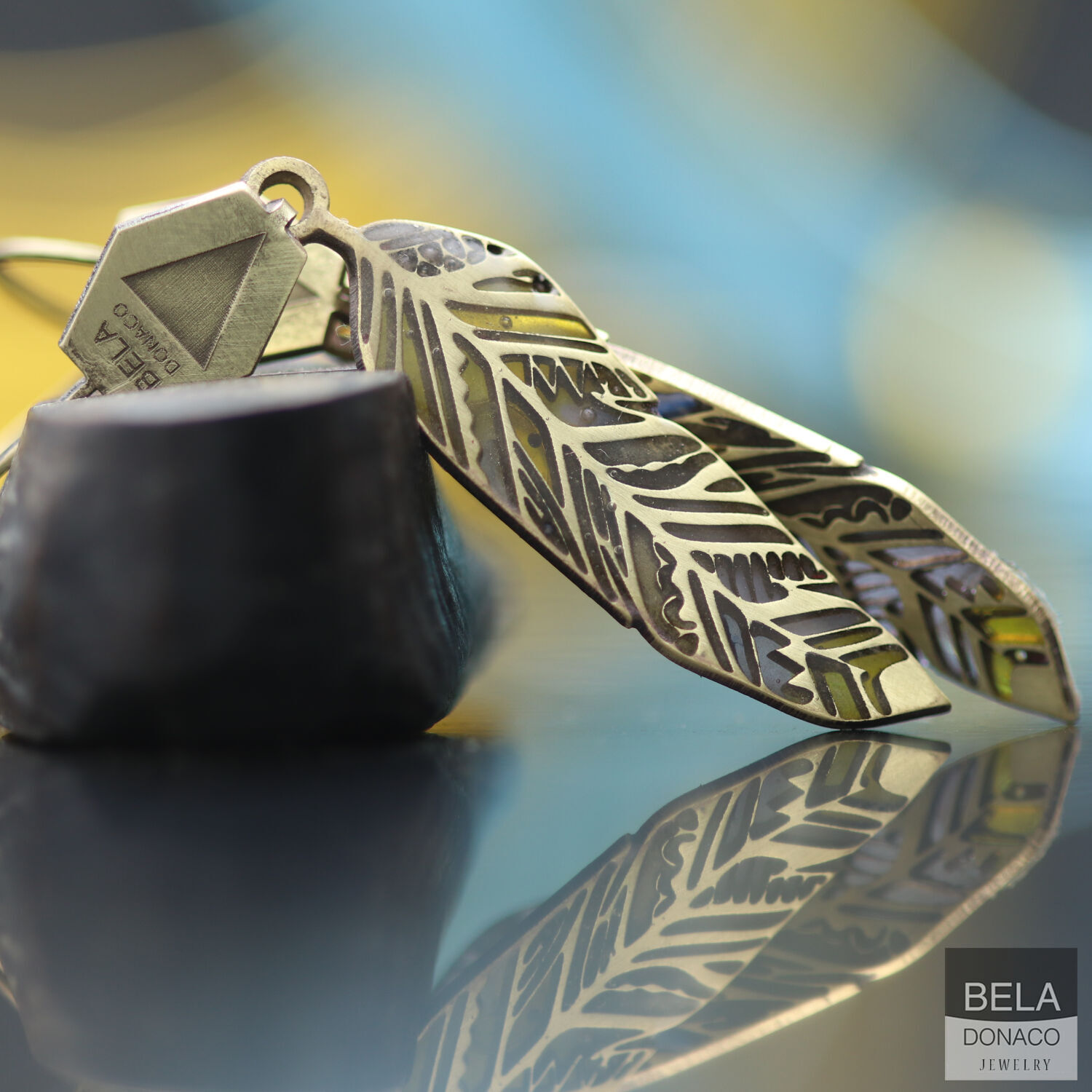 Oorbellen Native Art - Unicas - Messing - Resin