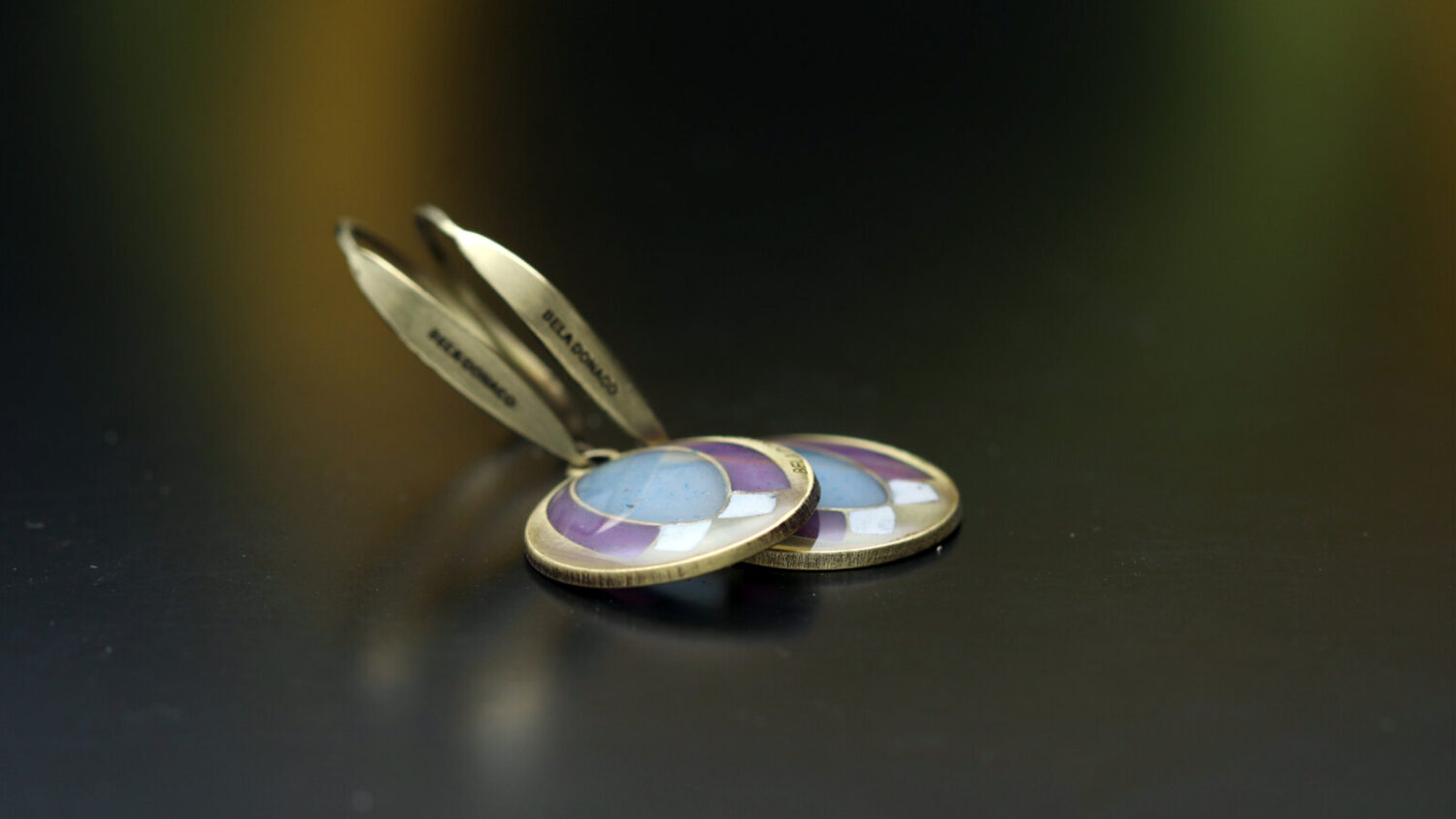 Oorbellen Art Deco - Resin Art - Tulp