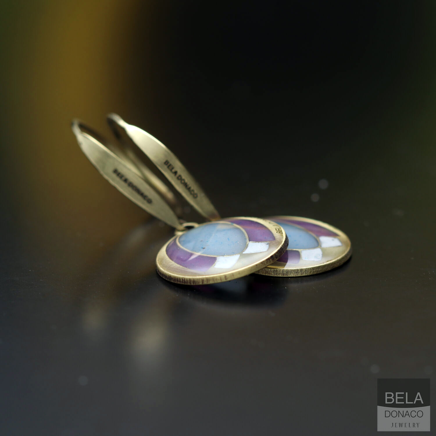 Oorbellen Art Deco - Resin Art - Tulp