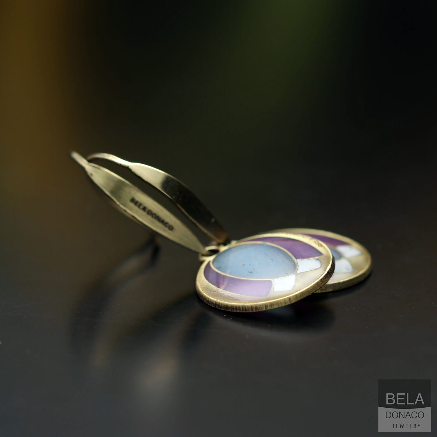 Oorbellen Art Deco - Resin Art - Tulp