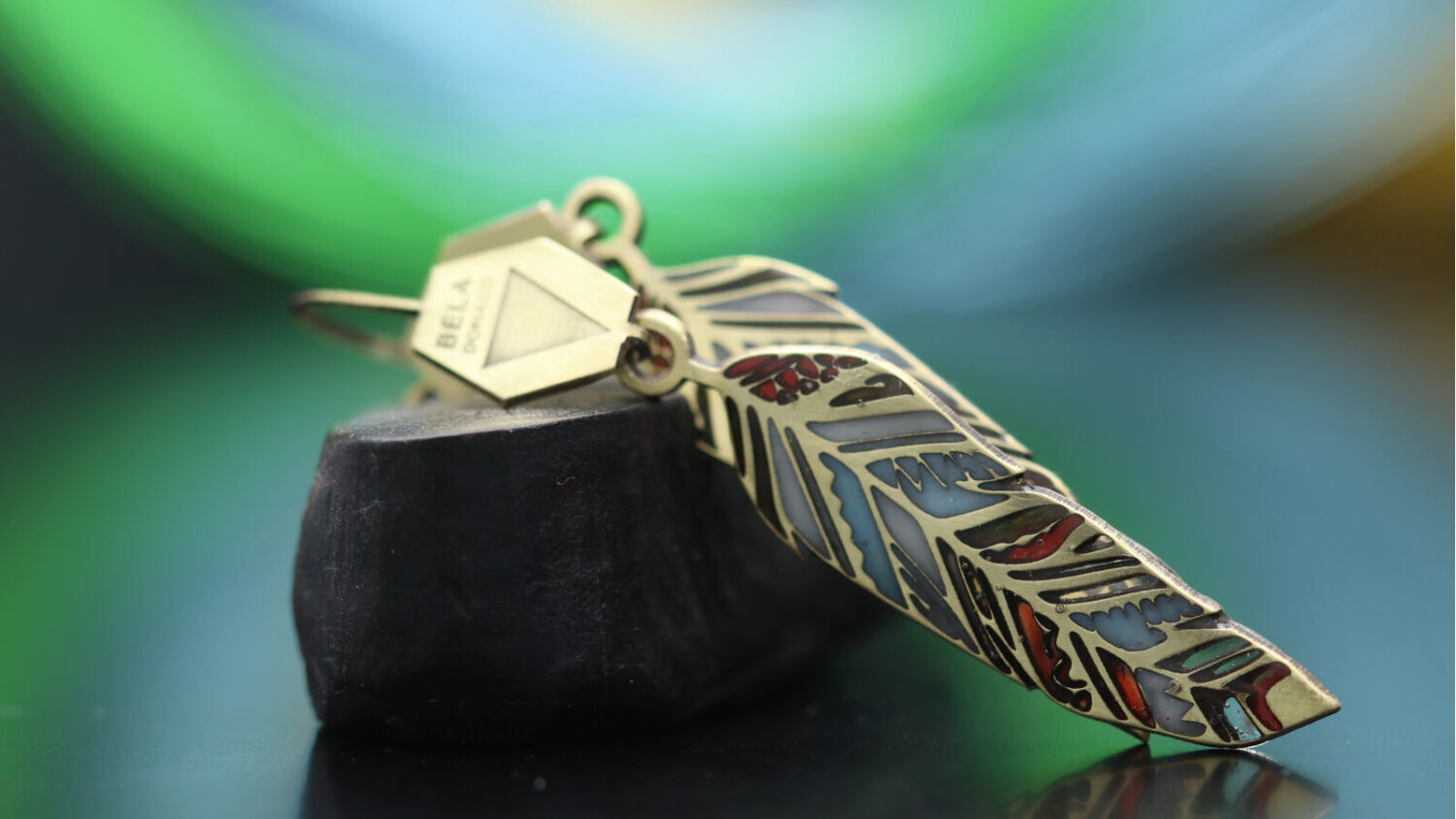 Oorbellen Native Art - Unicas - Messing - Resin