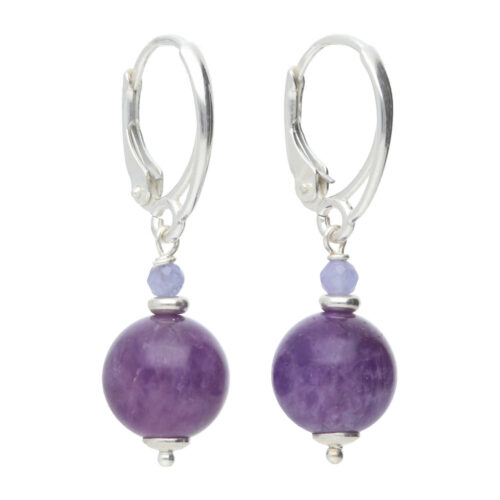 Oorbellen Bohemian B10 – Amethist – Tanzaniet – Sterling Zilver