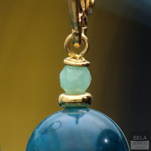 Oorbellen Bohemian B10 – Apatiet – Smaragd – 24K Verguld Sterling Zilver