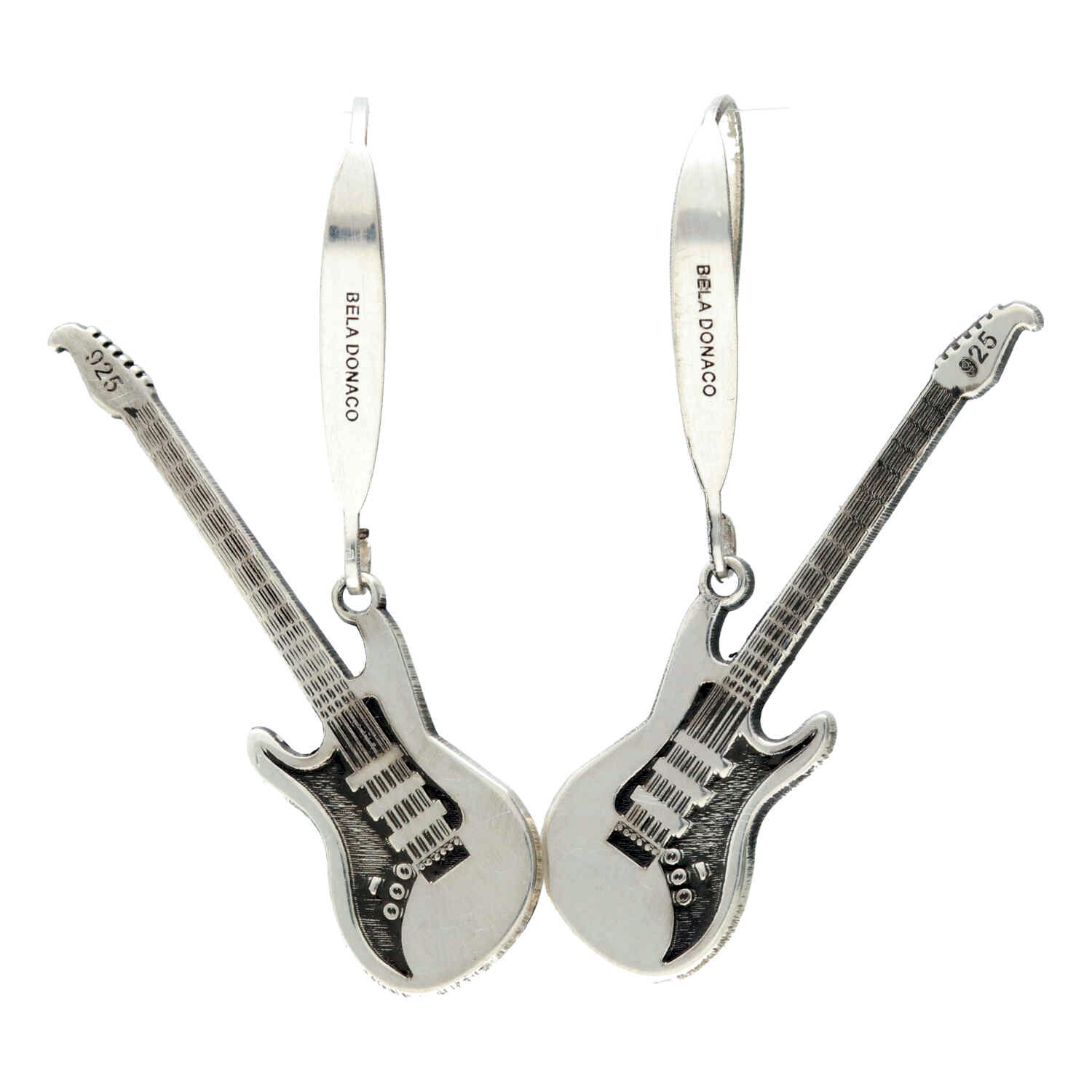 Oorbellen - Sterling Zilver - Gitaar