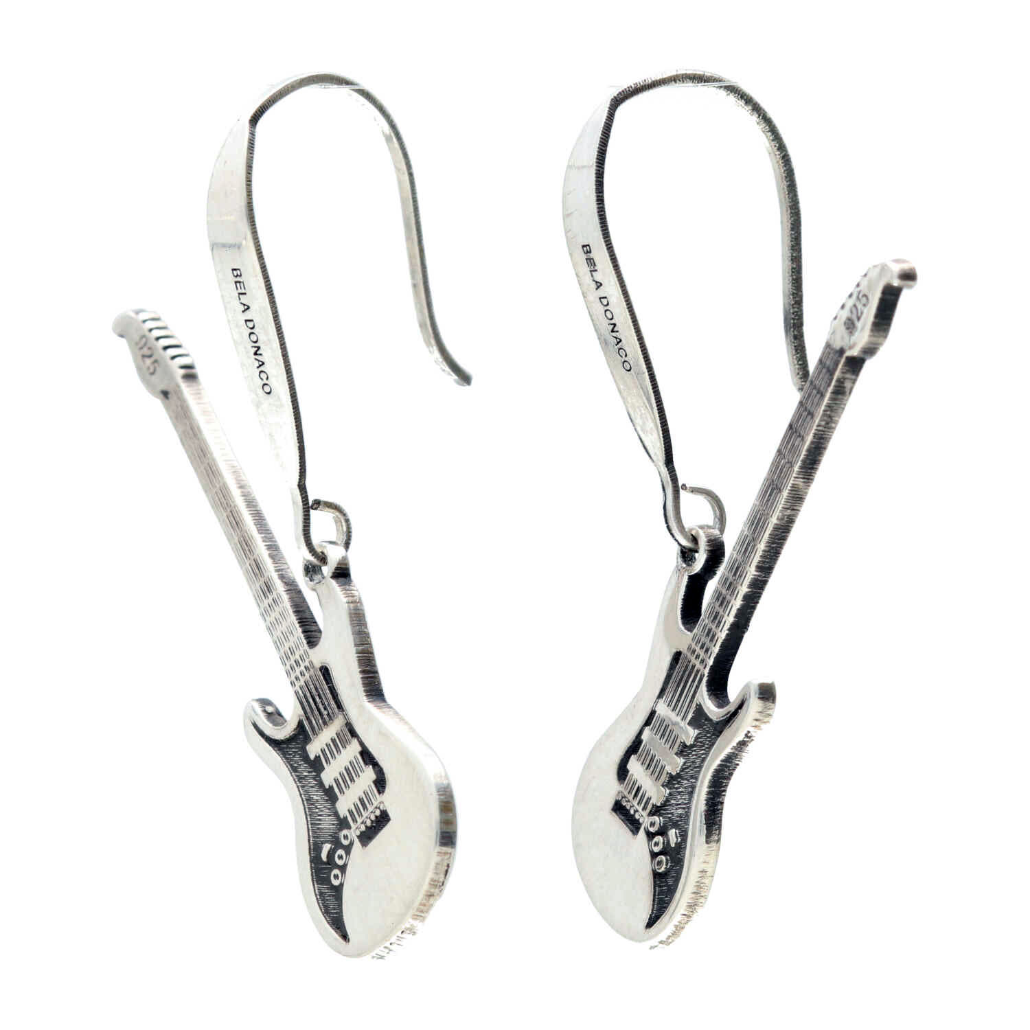 Oorbellen - Sterling Zilver - Gitaar