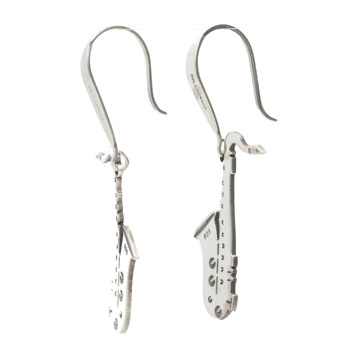 Oorbellen - Sterling Zilver - Saxofoon