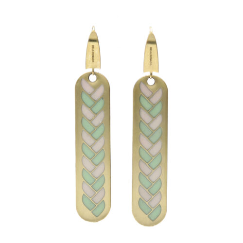 Gevlochten Pastelset – Elegante Halsketting en Oorbellen – Statement