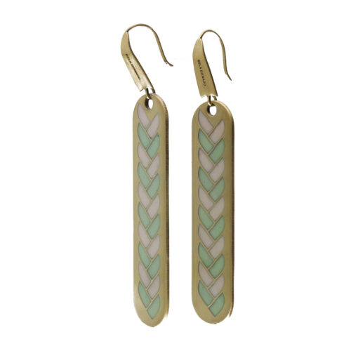 Gevlochten Pastelset – Elegante Halsketting en Oorbellen – Statement