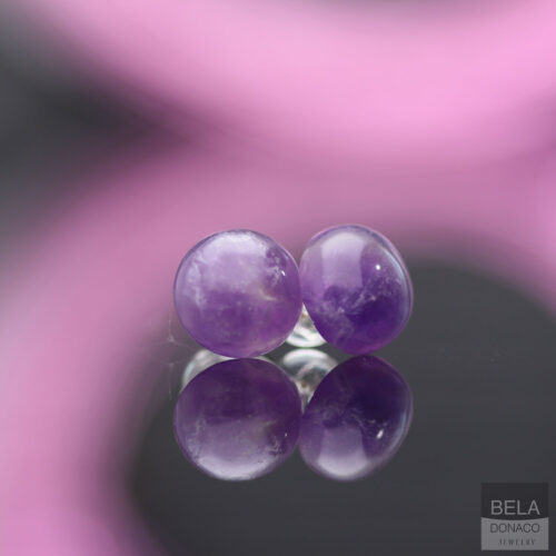 Oorknopjes – Classic – B10 – Amethist – Sterling Zilver
